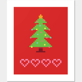 Christmas Tree Pixel Art Posters and Art